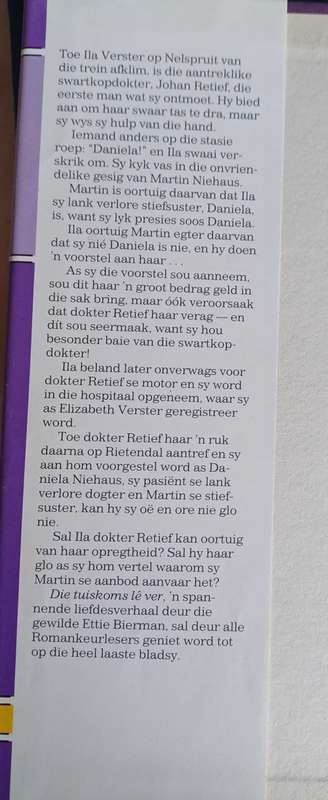 Die tuiskoms le ver deur Ettie Bierman