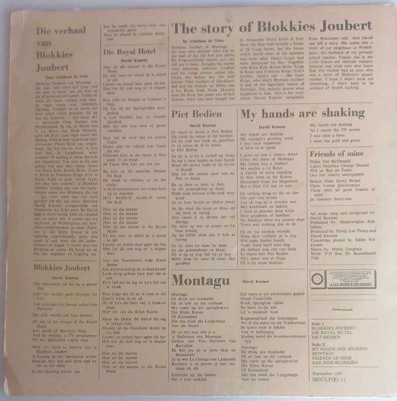 Die verhaal van Blokkies Joubert LP