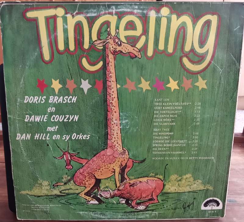 TINGELING - MET DAN HILL EN SY ORKES LP VINYL RECORD AFRIKAANS