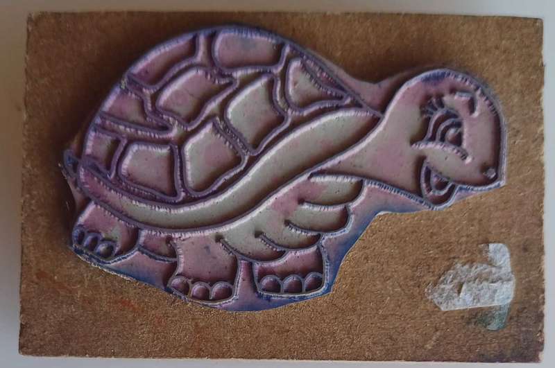 Turtle rubber stamp