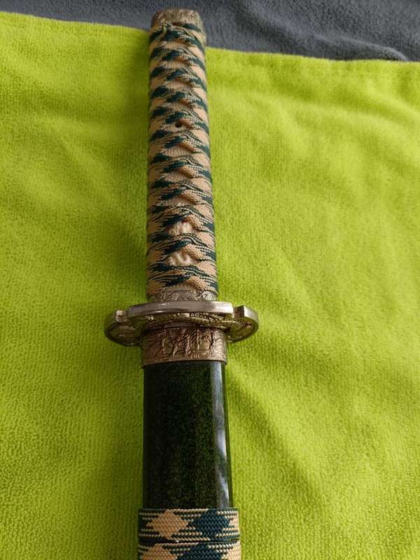 Green Samurai katana