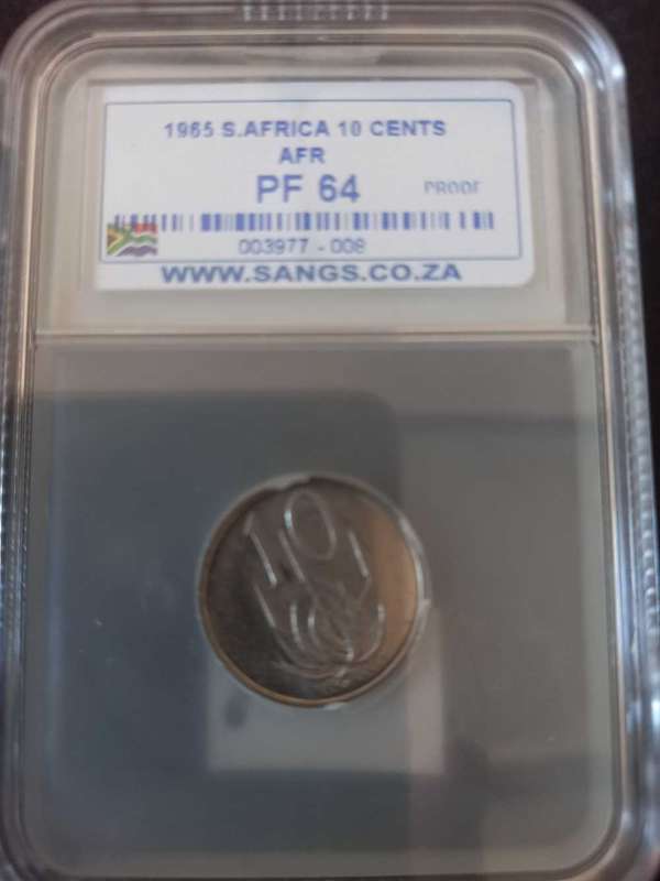 THE POPULAR 1965 GRADED PROOF SET.  PF64