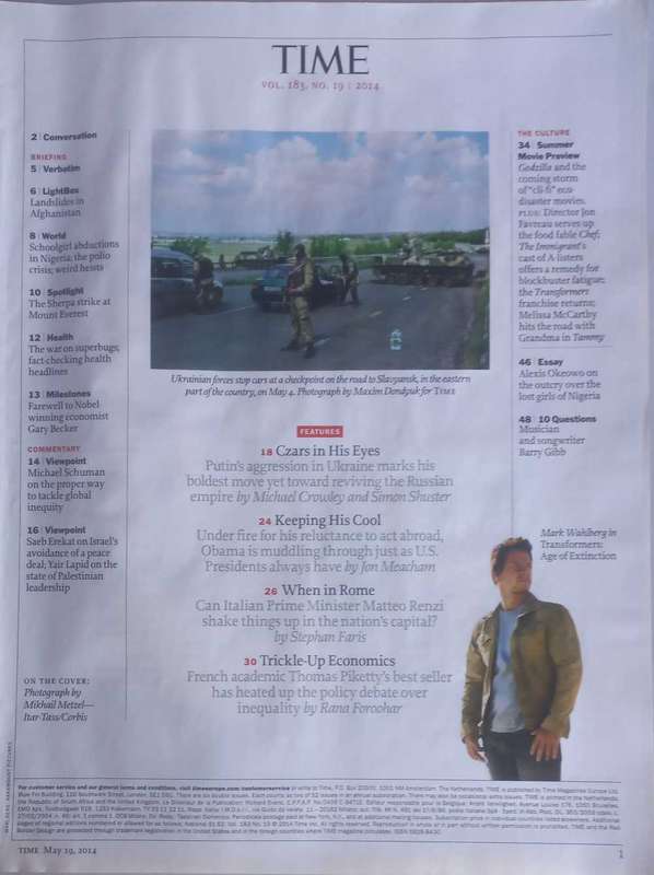 Time magazine May 19, 2014