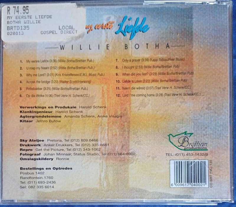 Willie Botha - My eerste liefde cd