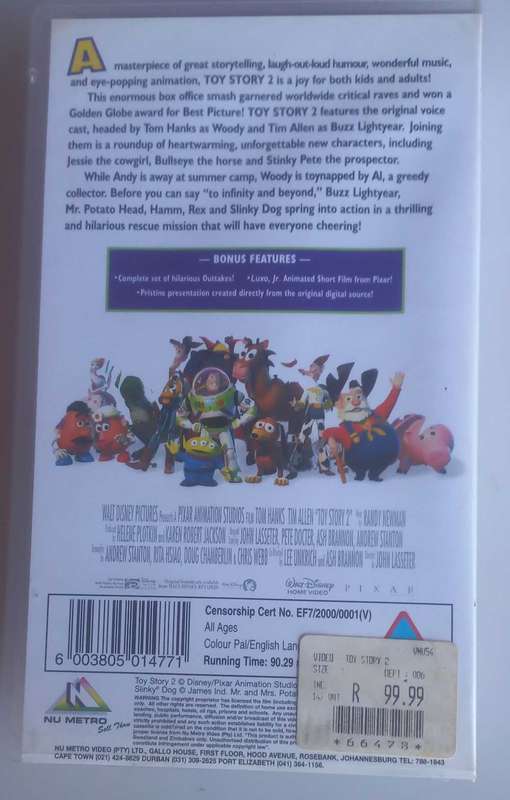 Toy story 2 VHS