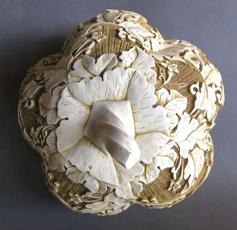 Vintage Chinese Cinnabar bowl