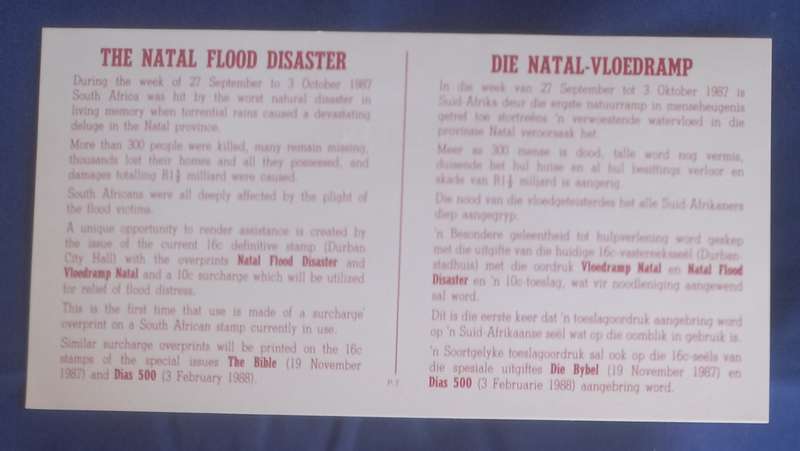 First day envelope - Flood disaster Natal