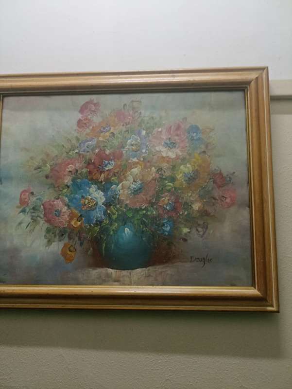 Breathtaking still life oil painting by Douglas original oil canvas