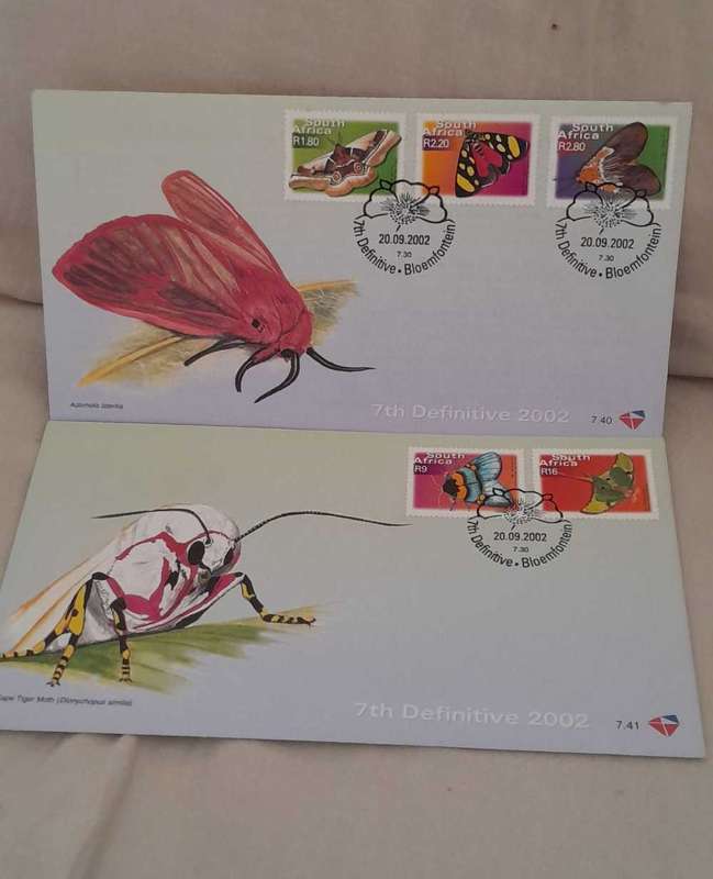 RSA FDC No 7.40&7.41 Moths of South Africa