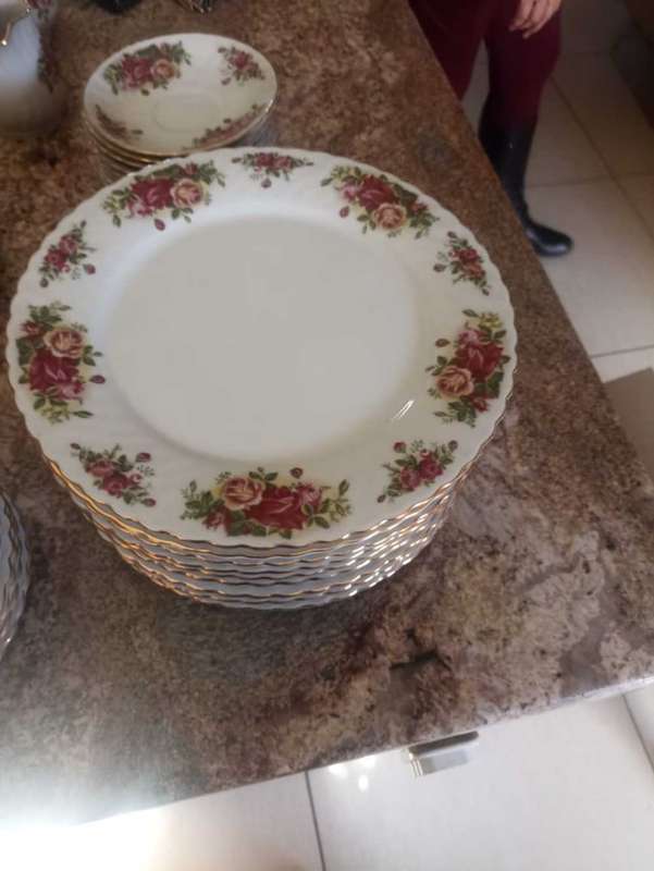 Royal China English Rose tea and Dinner set