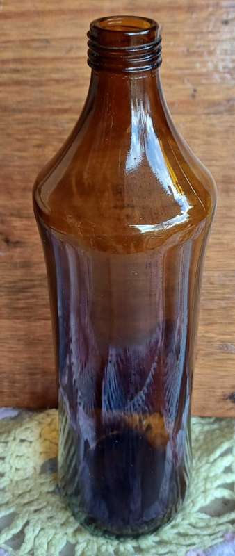 Amber glass bottle