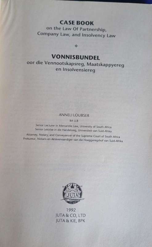 Case book on the law of partnership