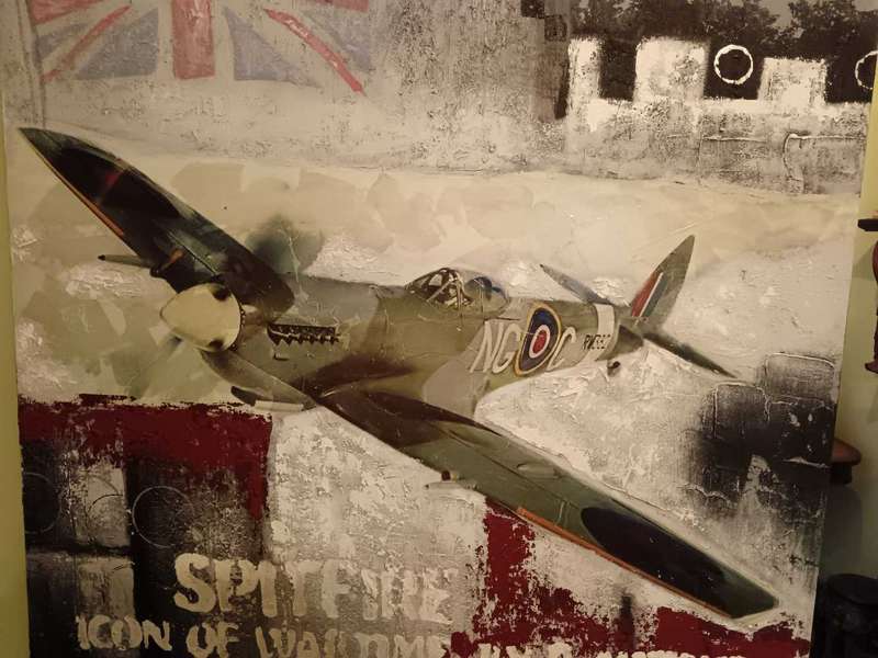 Icon of War Spitfire by R Mitchell Canvas Painting