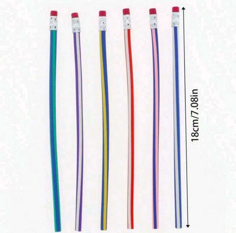 6PCS Flexible Bendy Pencils  Learning Toy, Party Gift & Decoration (Random Color)
