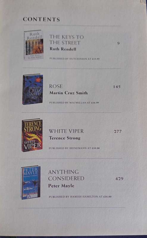Reader's digest condensed book: The keys to the street, Rose, White viper