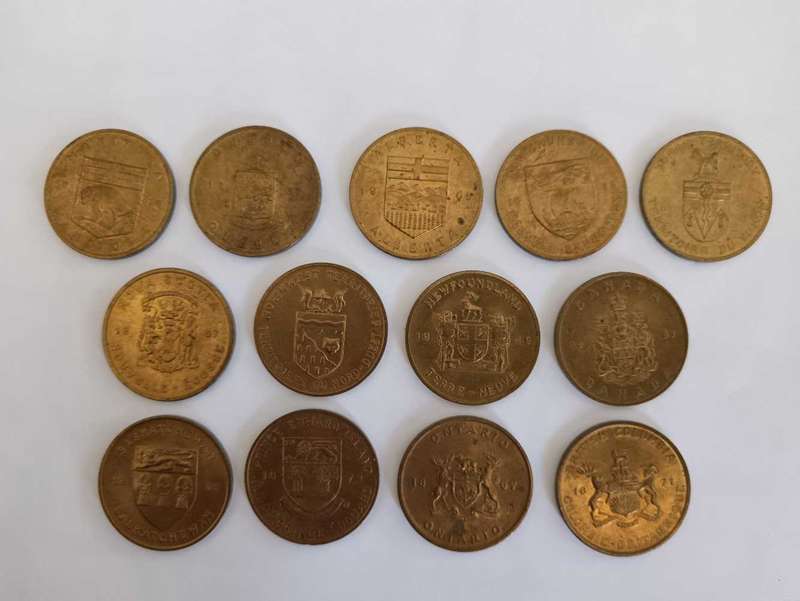 Canadian Shell Oil Tokens x 13