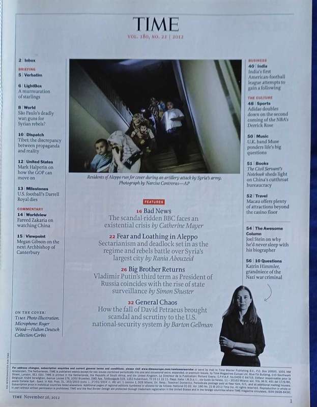 Time magazine November 26, 2012