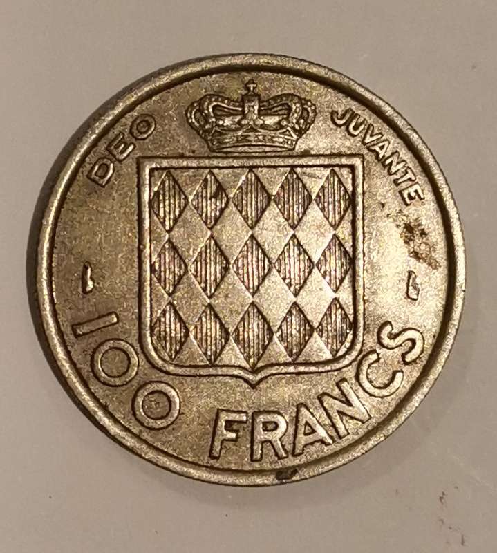 2 x 1956 Monaco 100 Francs
