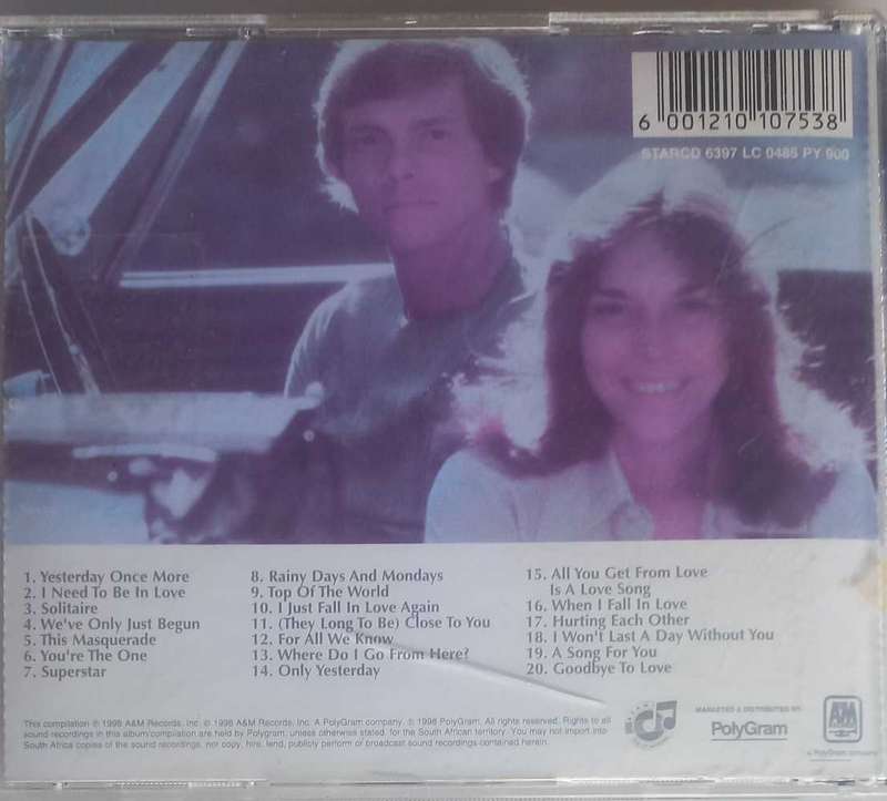 Carpenters - Love songs cd