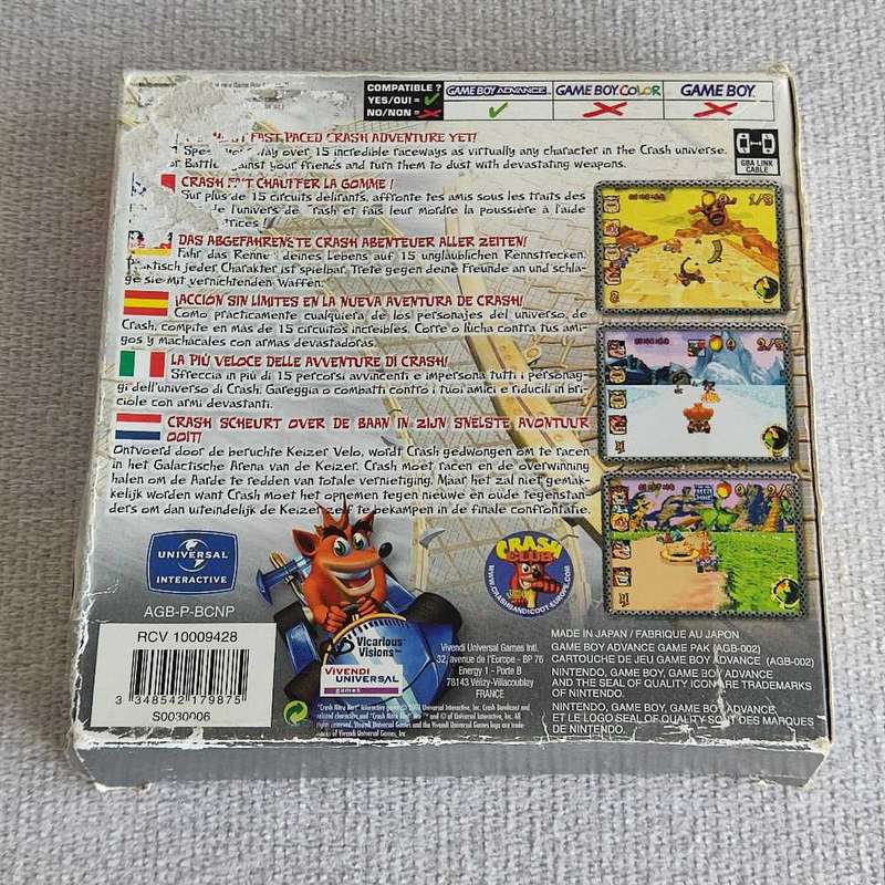 Crash Nitro Kart Gameboy Gba Gameboy Advance
