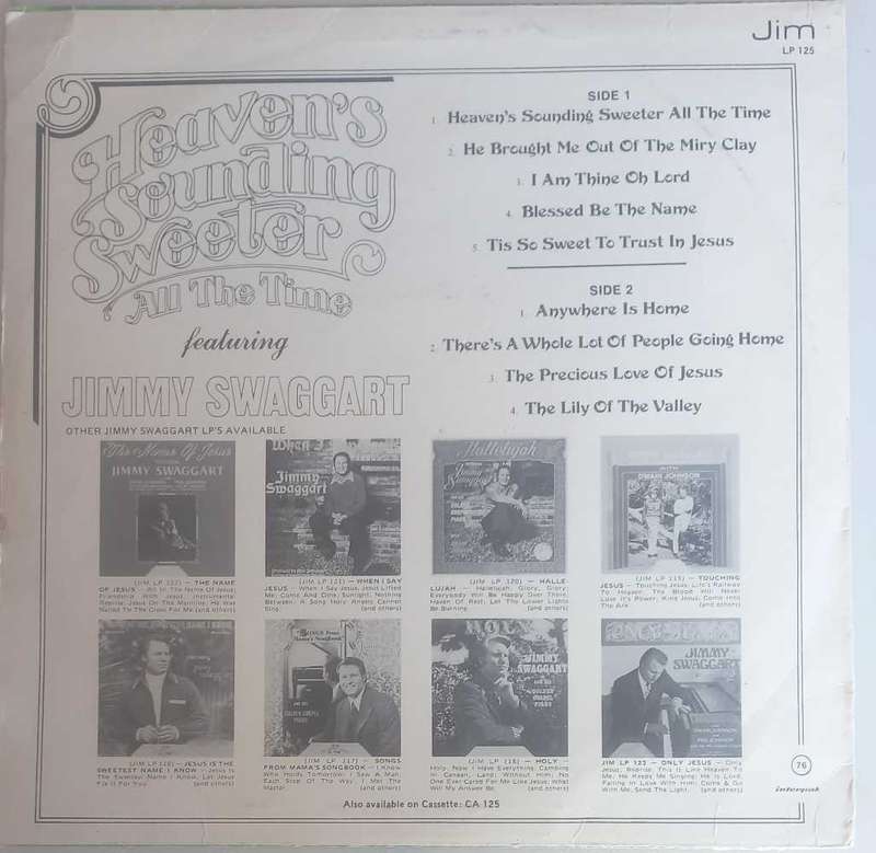 Jimmy Swaggart - Heaven`s sounding sweeter all the time LP
