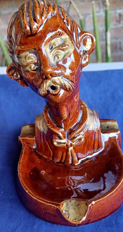 Rare Enesco 4 eyed old man ashtray