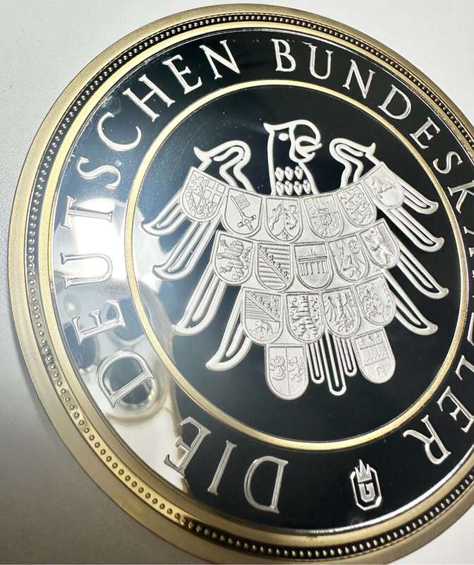 HUGE 376GR. XXL GIANT 100MM MEDAL - GERMAN CHANCELLOR -  SEALED WITH CERTIFICATE