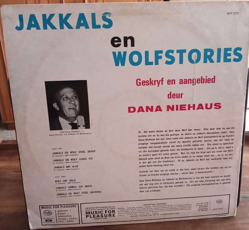 OOM DANA NIEHAUS vertel JAKKALS EN WOLFSTORIES LP VINYL RECORD