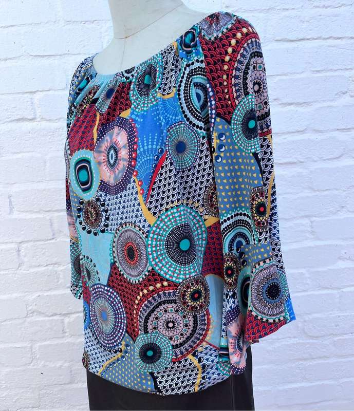 Top with mandala pattern (S-M)