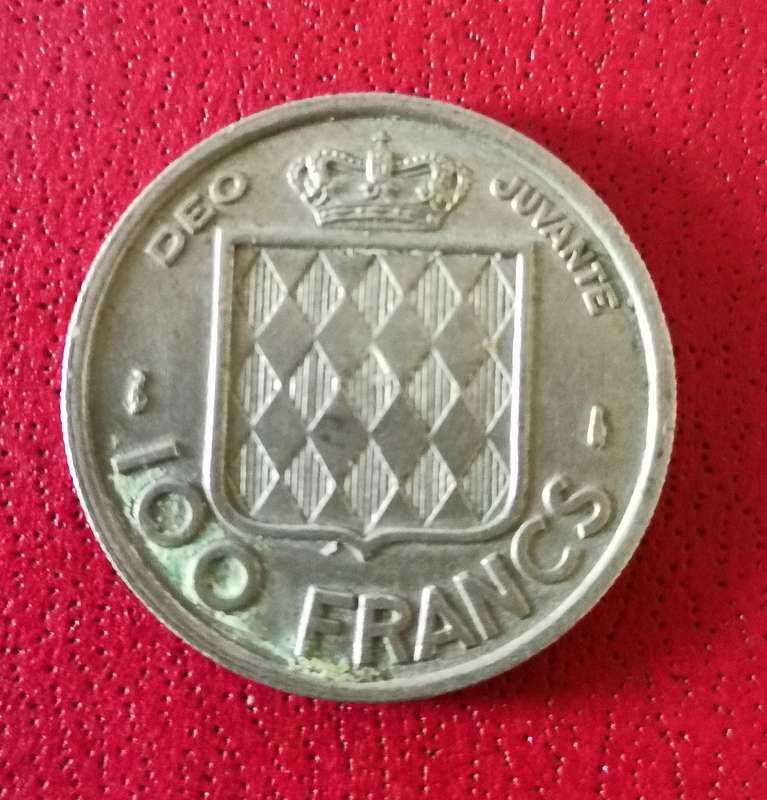 2 x 1956 Monaco 100 Francs