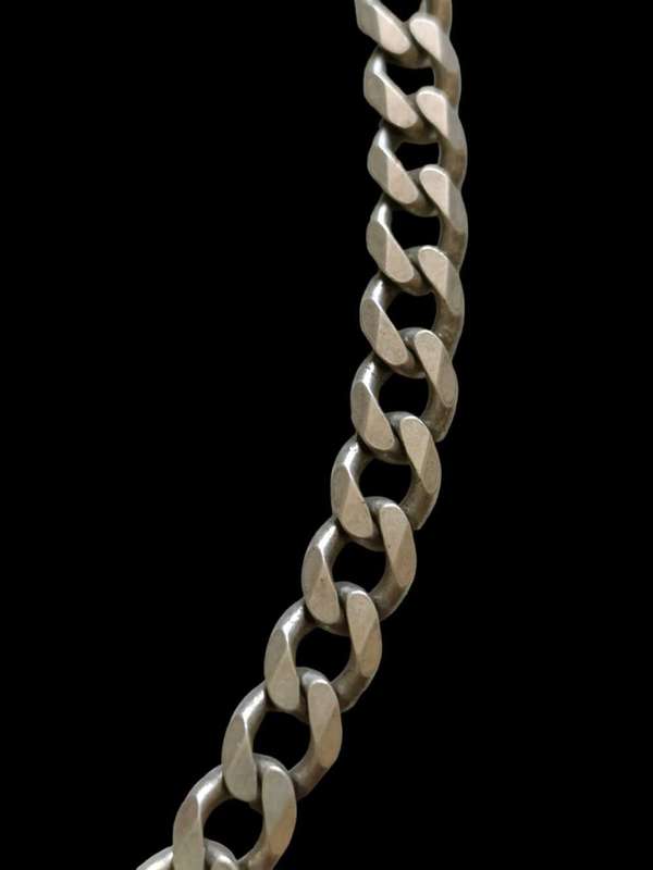 925 Sterling Silver, Vintage, 75,5g, Mens Neck Chain, Incl 27mm x 23mm Pendant