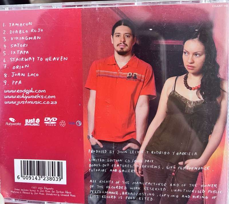Rodrigo y Gabriela CD and DVD (CDJUST142)