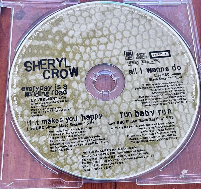 (single CD) Sheryl Crow - Everyday is a winding road (1996, UK)