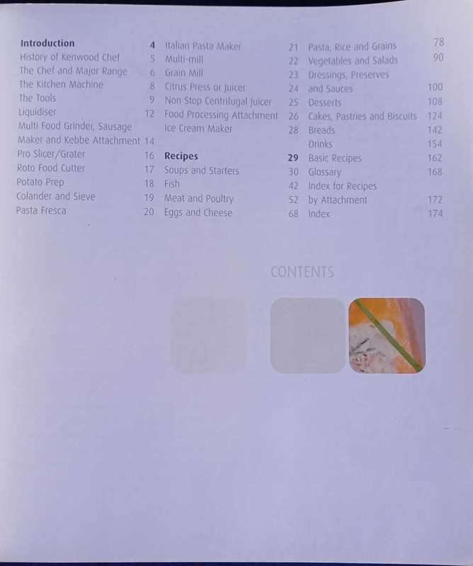 Kenwood recipes for the Kenwood chef & major