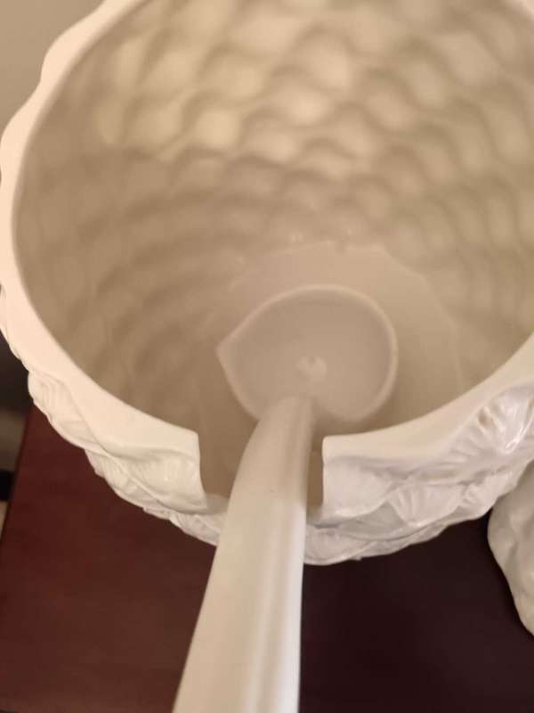 Stunning White Porcelain Pineapple Taureen with Ladle