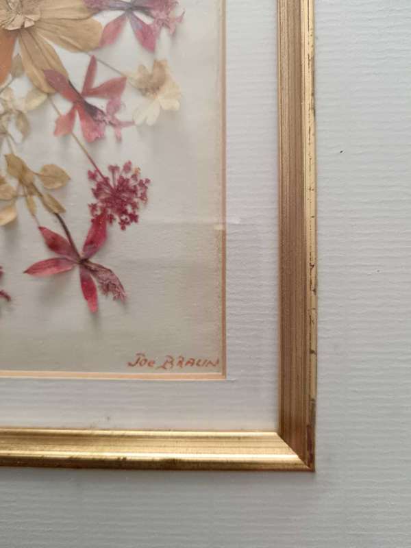 Pair of Beautifully Framed Pressed Botanical Flower Pictures