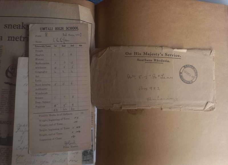 2 x Books with vintage newspaper clippings