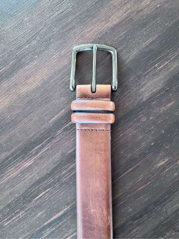 Trenery mens brown leather belt (leather part is 107cm)
