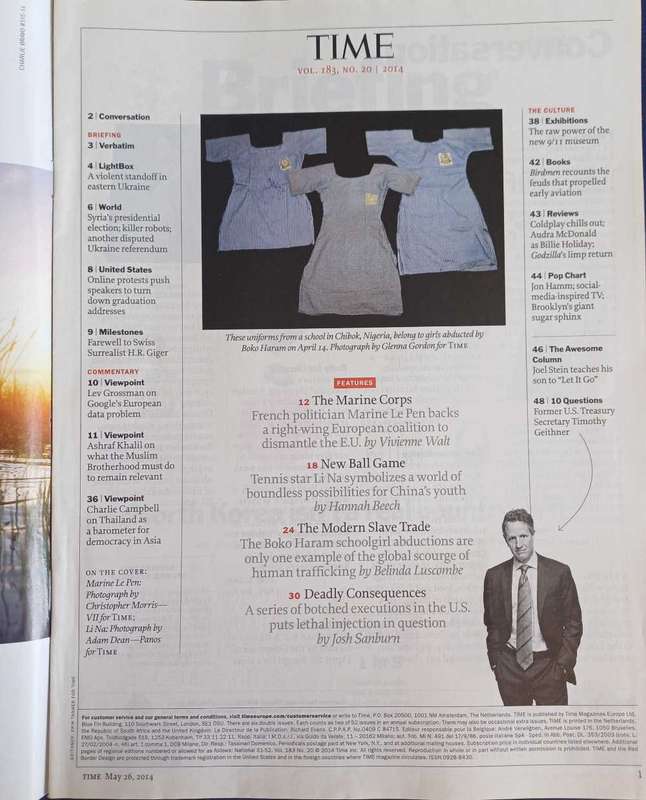 Time magazine May 26, 2014