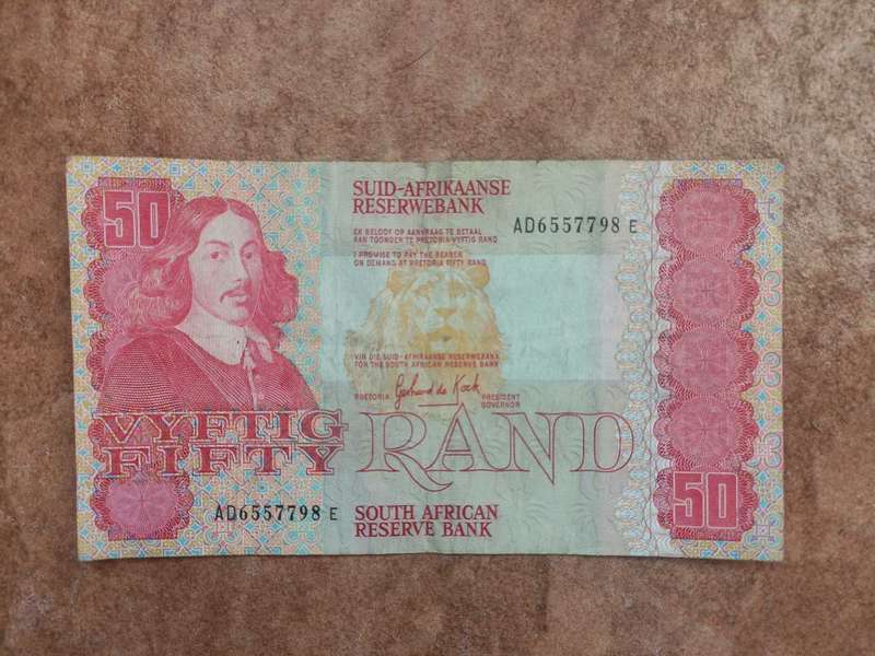 South Africa 5 x Old R50 Notes, Van Riebeck