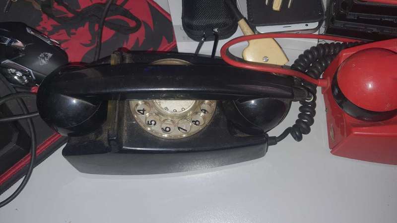 2 x Old telephone land-line phones