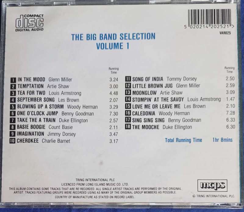 The big band selection volume 1 cd