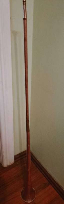 Large Antique Victorian Copper Hunting Horn