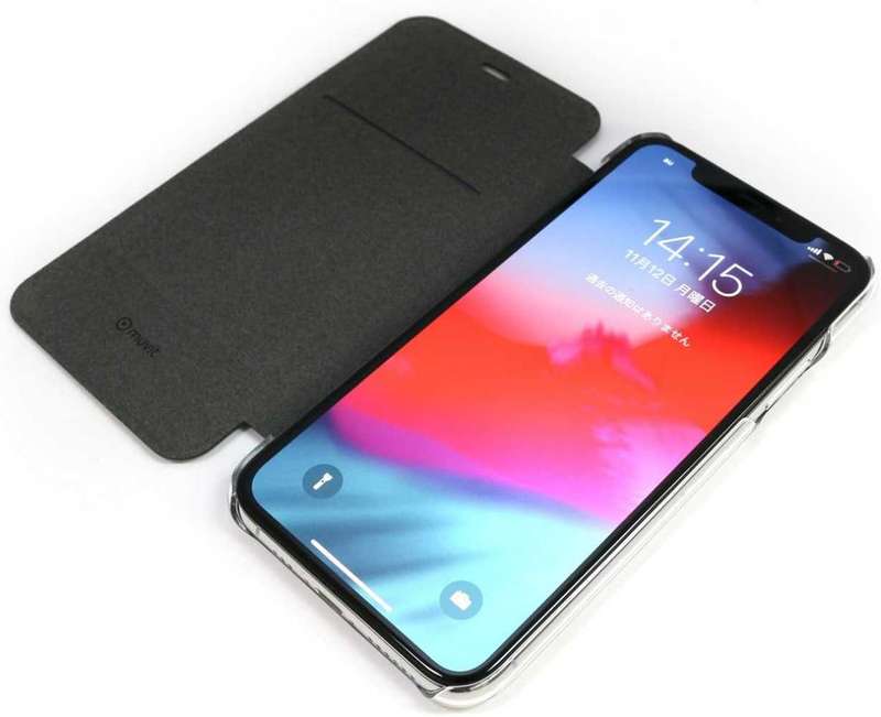 MUVIT MV15031i58 iPhone Xs/X Case, Folio Style, Folio Case, Classic Black, 5.8-Inch iPhone Cover, Wi