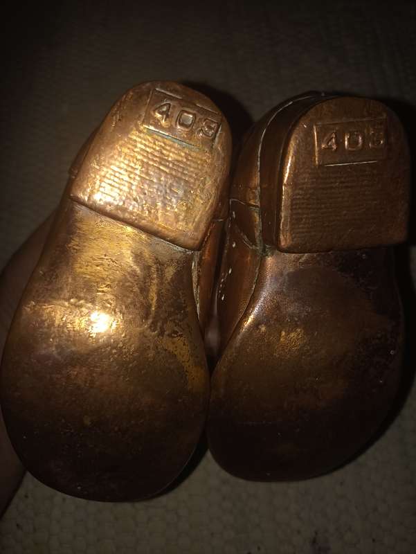 Vintage kids bronz shoes