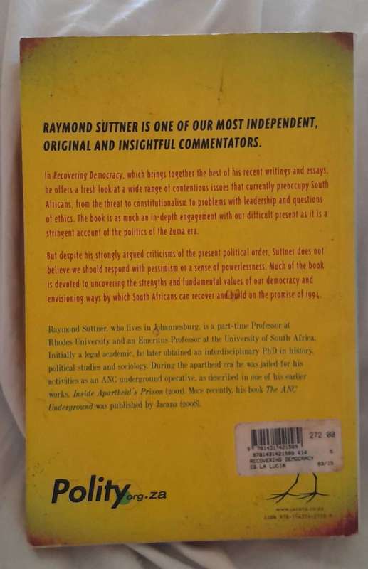 Recovering Democracy in South Africa-Raymond Suttner