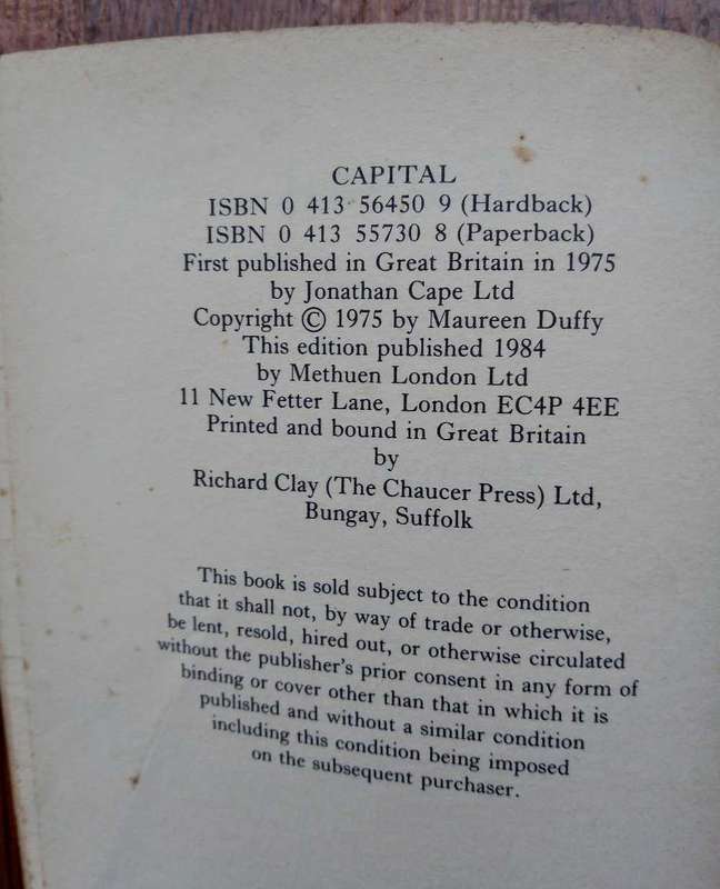 Capital by Maureen Duffy