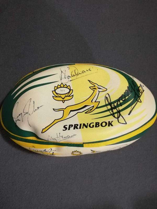 Signed Springbok Gilbert Rugby Ball
