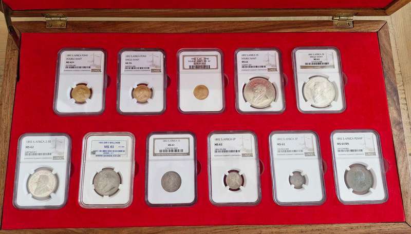 *1892 ZAR Kruger Set - Penny to Pond All graded