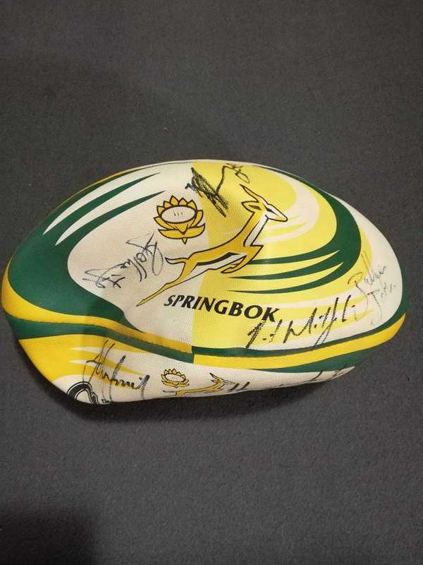 Signed Springbok Gilbert Rugby Ball